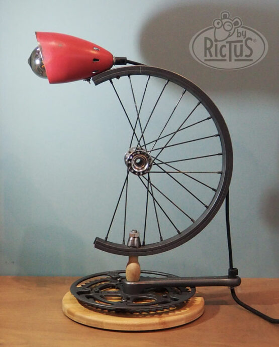 Lampe roue de vélo style indus